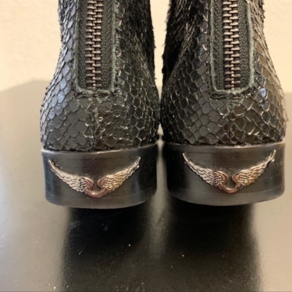 Zadig & Voltaire snake skin ankle boots size 6 - Picture 7 of 11